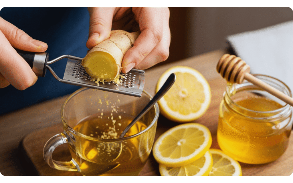 chá de gengibre contra enxaqueca