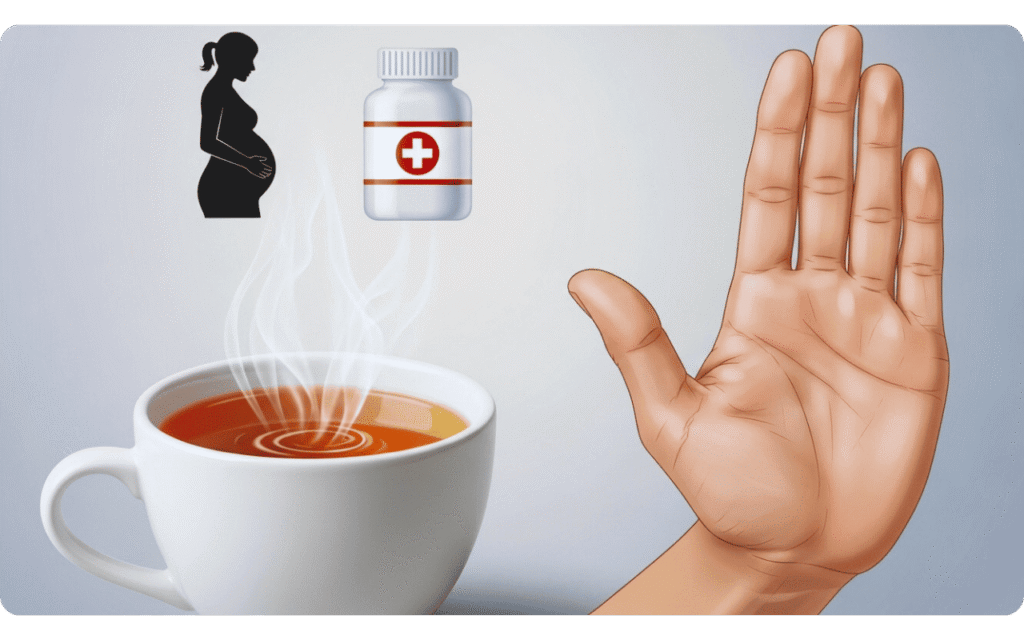 Orientações sobre o consumo seguro de chá de cravo.