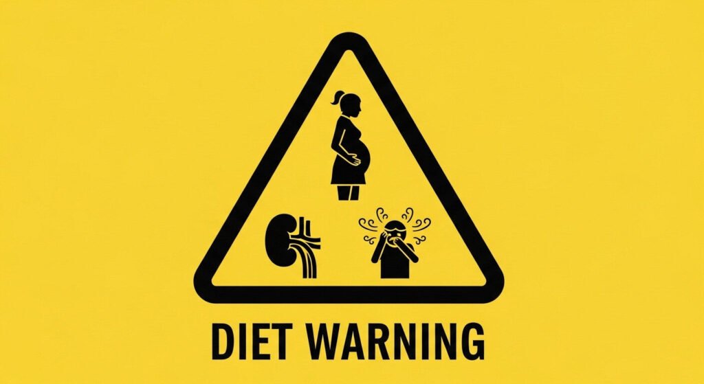 Alerta sobre riscos e dicas de precaução para a dieta cetogênica.