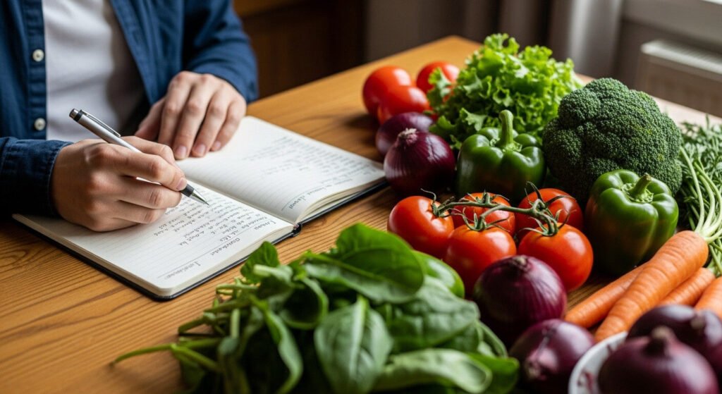 Planejar refeições semanalmente, uma estratégia essencial para uma dieta acessível.