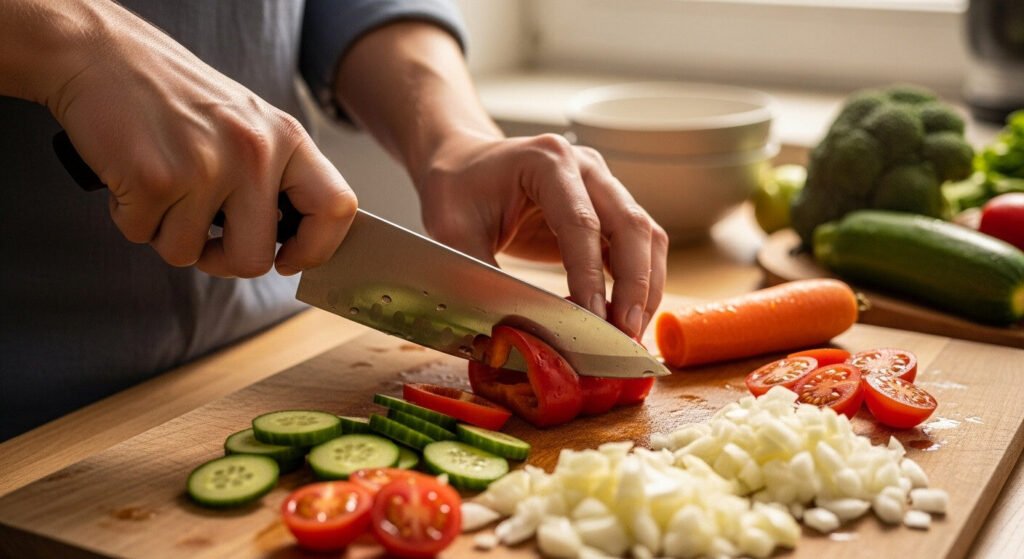 Refeições caseiras com frutas e verduras da estação garantem economia e saúde.