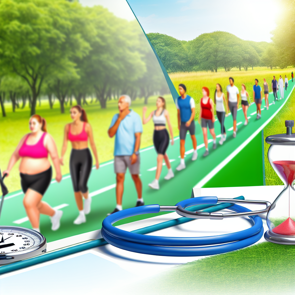 Grupo de pessoas caminhando em uma pista cercada por árvores em um parque.