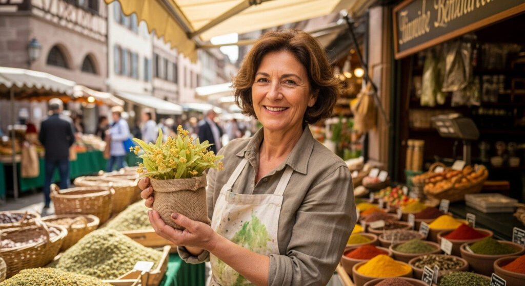 Chá de tília: tradição europeia em destaque com flores e uma xícara.