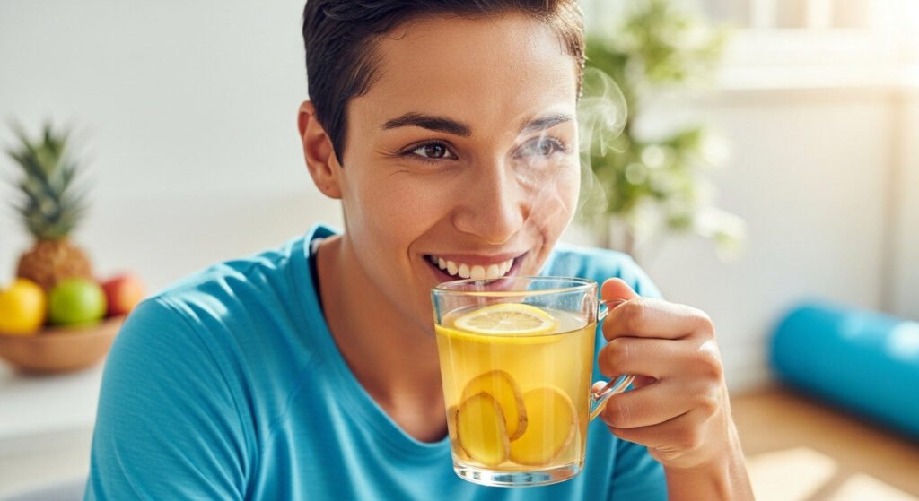 Chá de Gengibre: benefícios incluem propriedades antioxidantes e anti-inflamatórias.