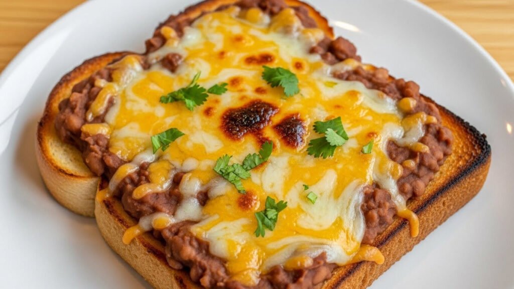 Adição de ingredientes como bacon e queijos especiais na torrada de feijão com queijo