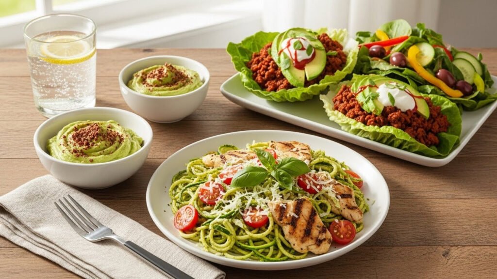 Receita Zero Carboidratos: prato finalizado com queijo gratinado.