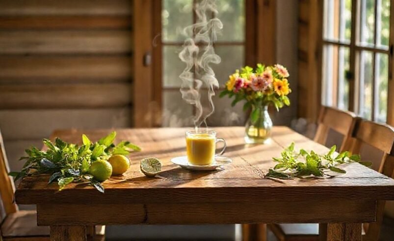 Chá Seca Barriga em uma xícara