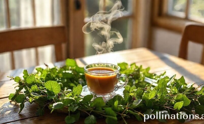 Chá para gripe em uma xícara