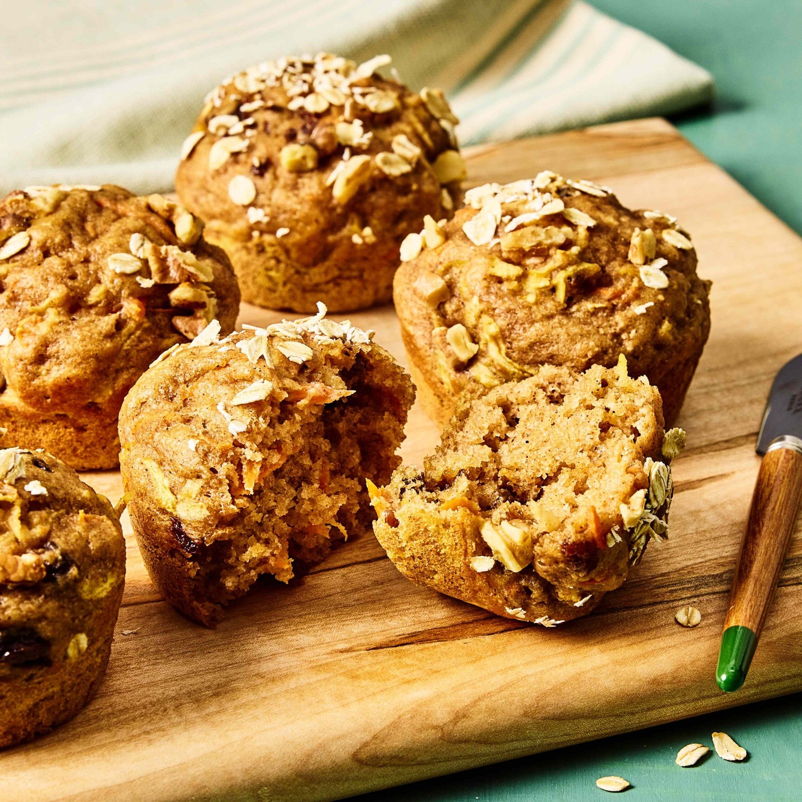 Muffins de corriola com alto teor de proteína