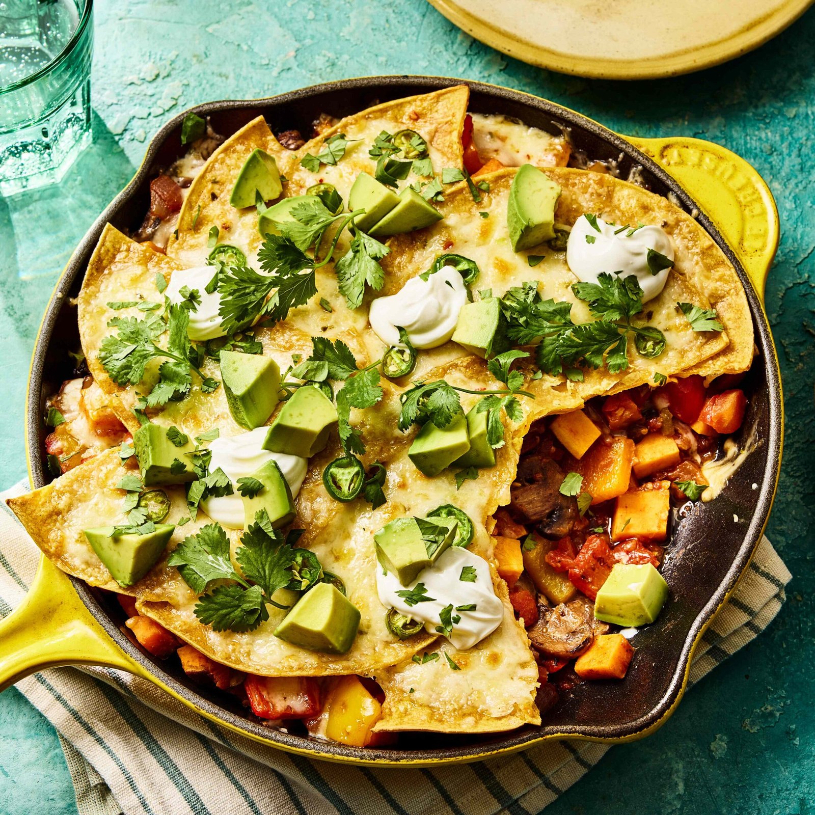 Caçarola de fajita vegetariana