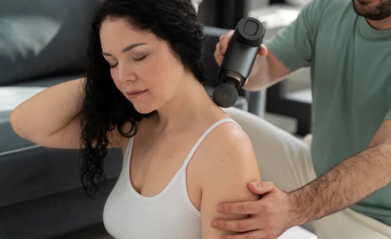 dor muscular pos treino massagem